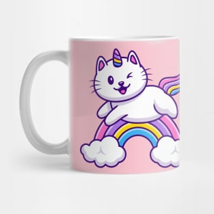 Cute Cat Unicorn Flying Mug